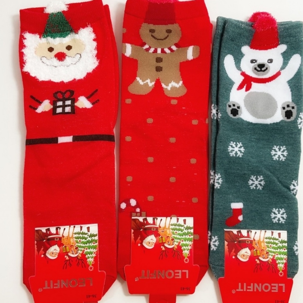 Red Santa Claus Holiday Socks